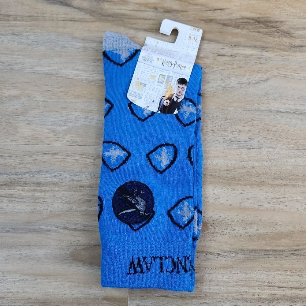 ๐ฉตNWT BioworldโBlue Harry Potter Ravenclaw Novelty Socks Size 5-10